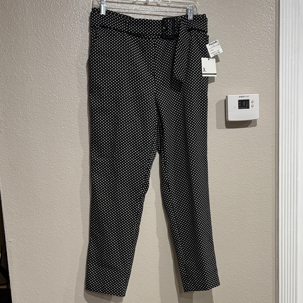 Polka Dot Straight Leg Pants